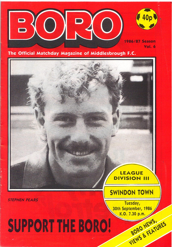 <b>Tuesday, September 30, 1986</b><br />vs. Middlesbrough (Away)